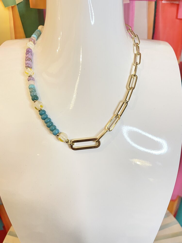 Kendra Scott Ashton Half Chain Necklace Gold - Pastel Mix