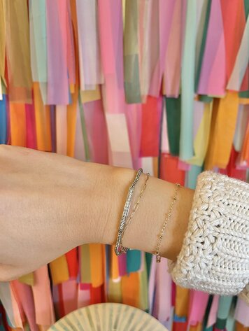 Kendra Scott Addison Stretch Bracelet Silver Metal