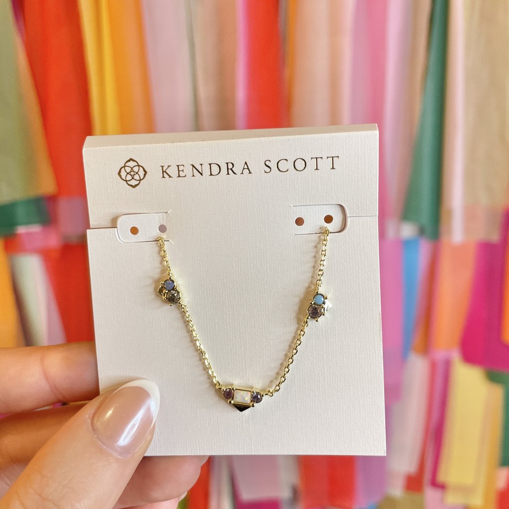 Kendra Scott Devin Crystal Necklace Gold - Pastel Mix