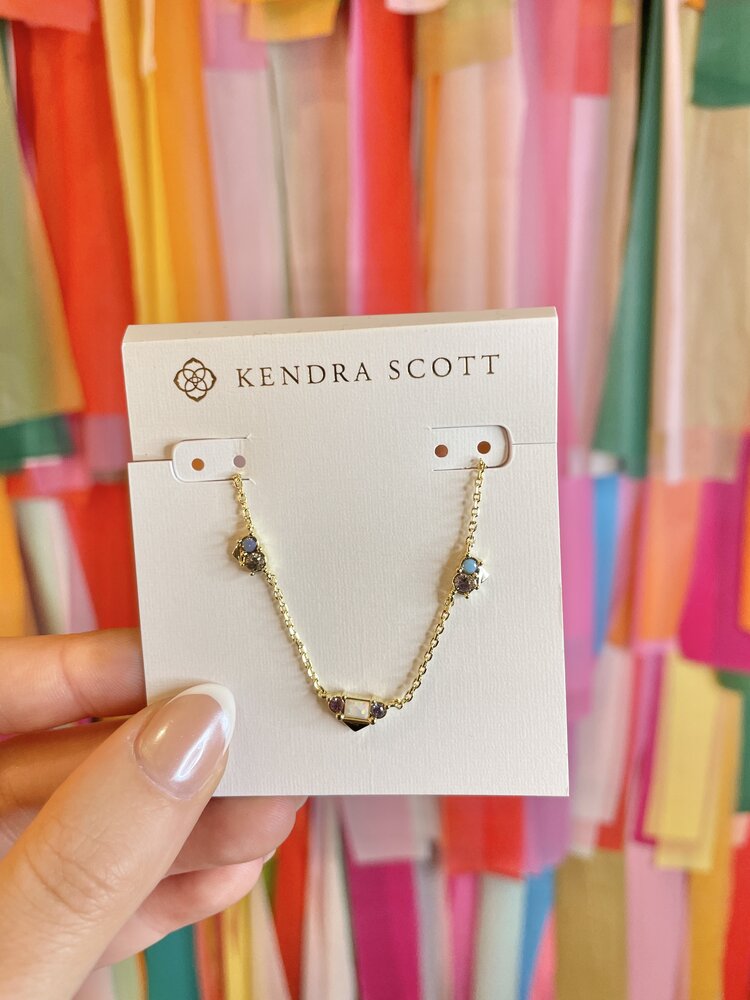 Kendra Scott Devin Crystal Necklace Gold - Pastel Mix