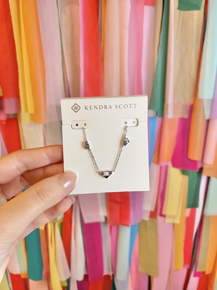 Kendra Scott Devin Crystal Necklace Silver - Pastel Mix