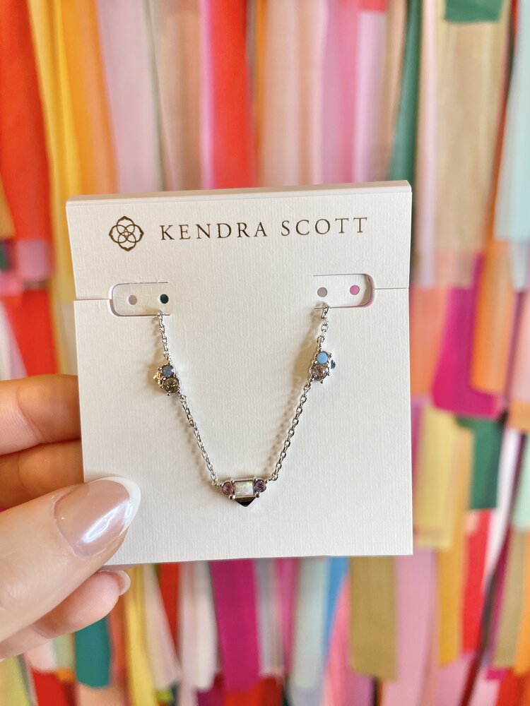 Kendra Scott Devin Crystal Necklace Silver - Pastel Mix