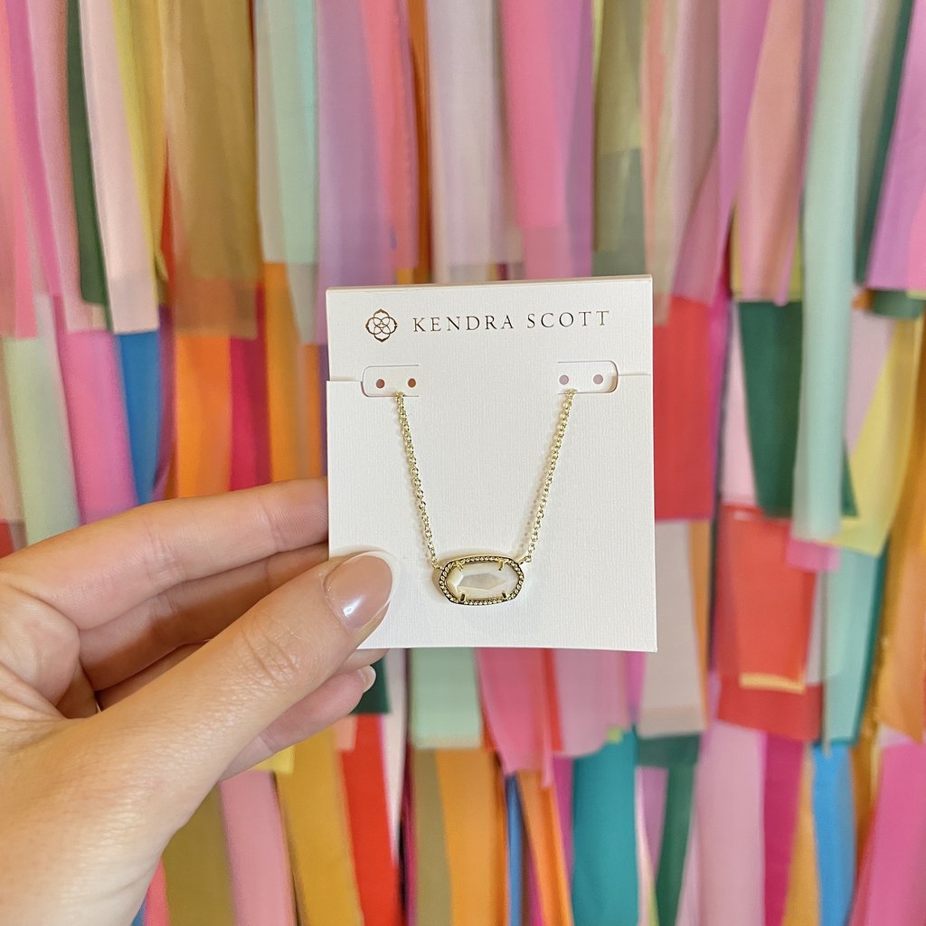 Kendra Scott Ashton Gold Half Chain Necklace in White Pearl - Her Hide Out
