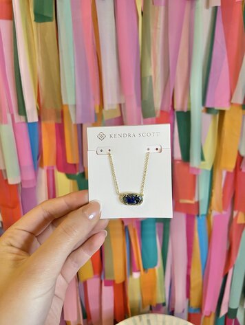 Kendra Scott Elisa Necklace Gold - Lapis Turquoise