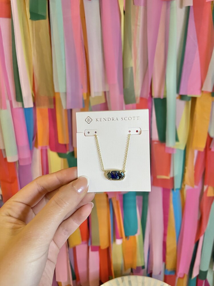 Kendra Scott Elisa Necklace Gold - Lapis Turquoise