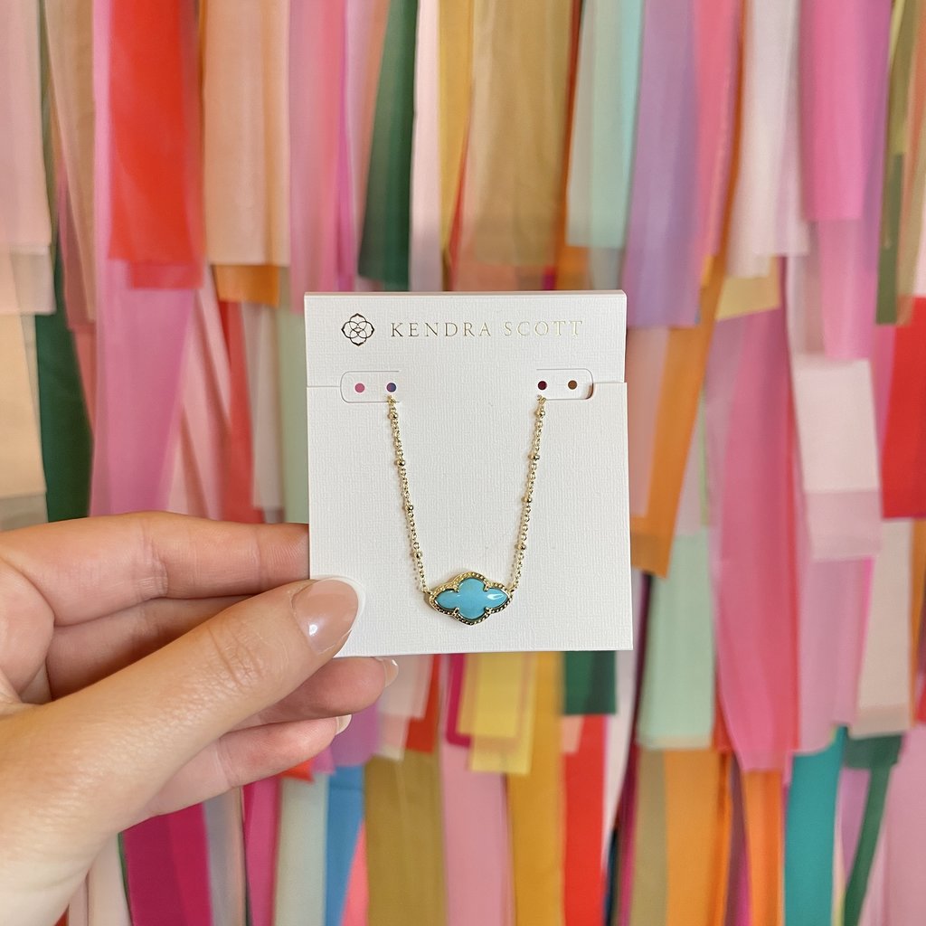 Kendra Scott Abbi Necklace Gold - Variegated Turquoise