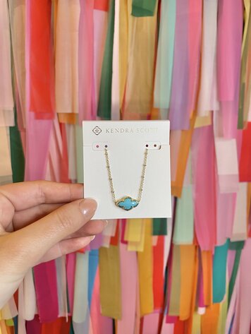 Kendra Scott Abbi Necklace Gold - Variegated Turquoise