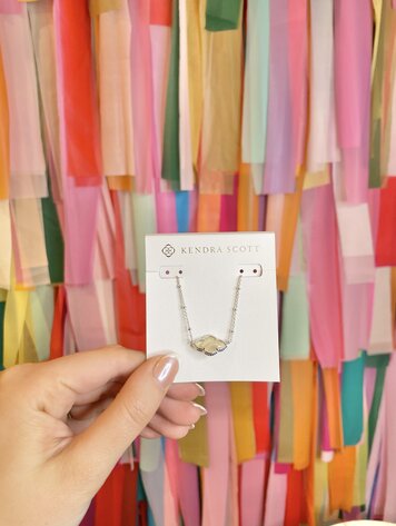 Kendra Scott Abbie Necklace Silver - Iridescent Abalone