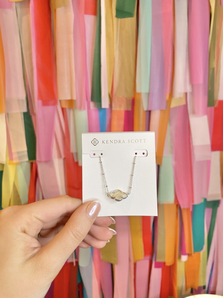 Kendra Scott Abbie Necklace Silver - Iridescent Abalone