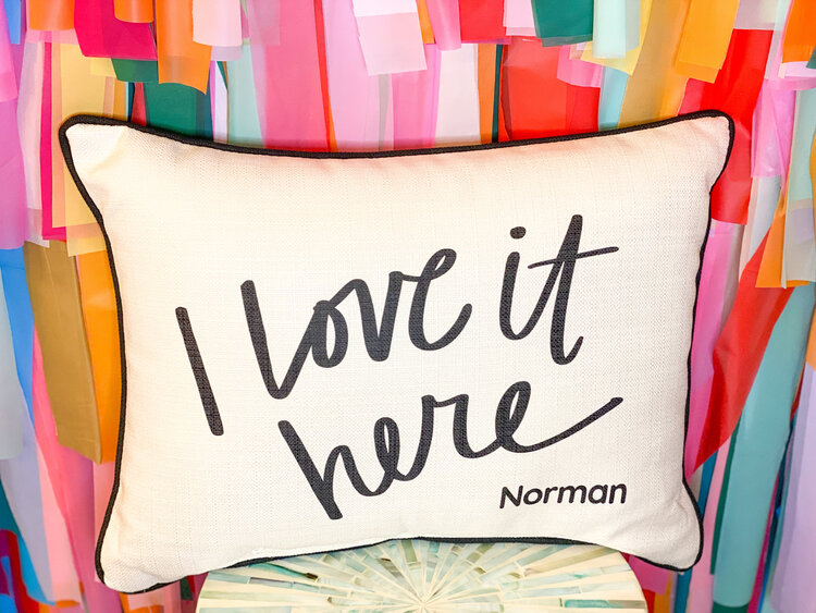 Little Birdie I LOVE IT HERE Pillow