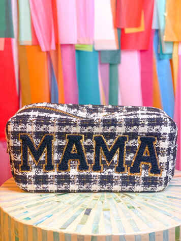 KenzKustomz Medium Black Plaid Premade Mama Bag