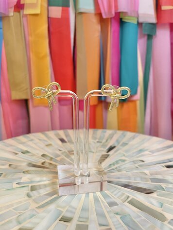 Taylor Shaye Golden Bow Earrings