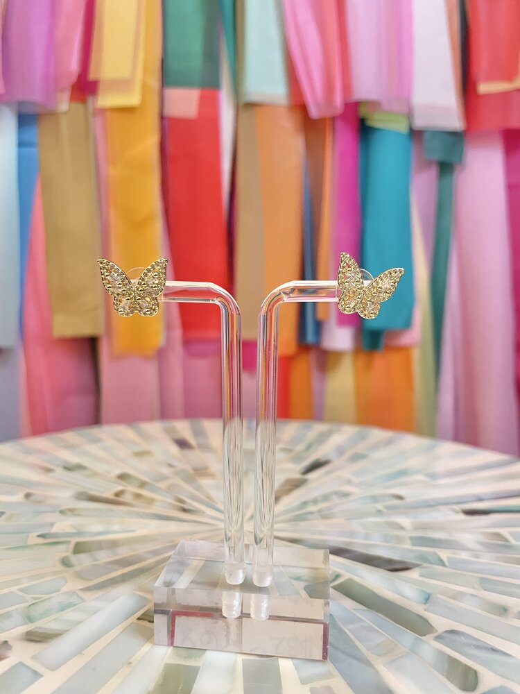 Taylor Shaye Crystal Butterfly Earrings