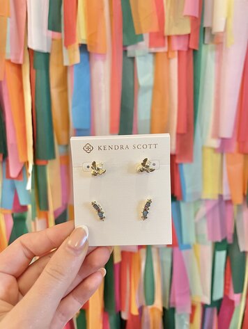 Kendra Scott Devin Stud Earring Set Gold - Pastel Mix