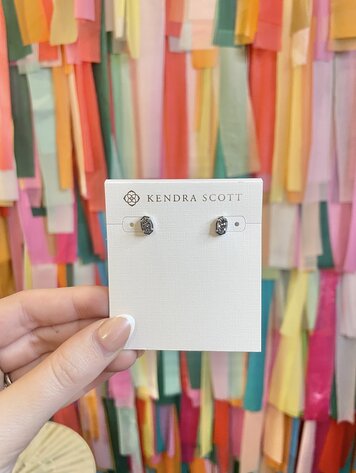 Kendra Scott Emilie Stud Earring Silver - Platinum Drusy