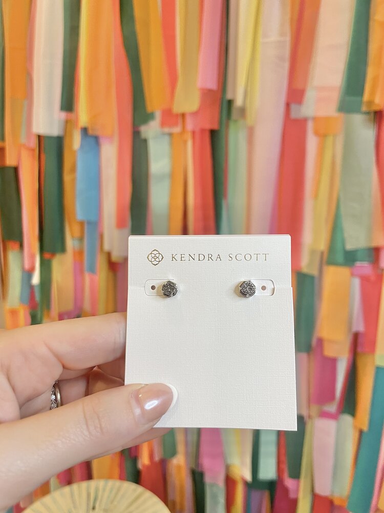 Kendra Scott Nola Stud Earring Silver - Platinum Drusy