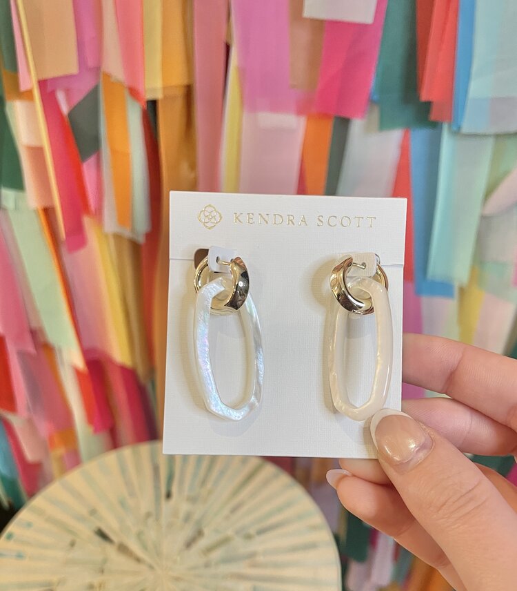 Kendra Scott Danielle Link Earring Gold - Ivory Mop