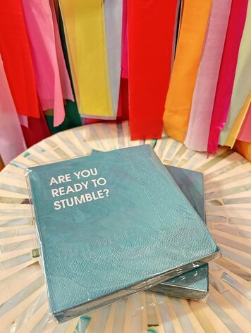 Chez Gagne Ready To Stumble Cocktail Napkin