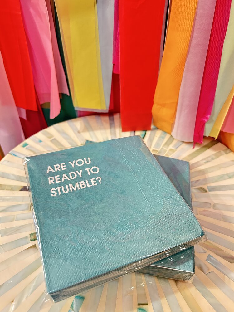 Chez Gagne Ready To Stumble Cocktail Napkin