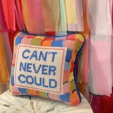 Furbish Can't Never Could Needlepoint Pillow