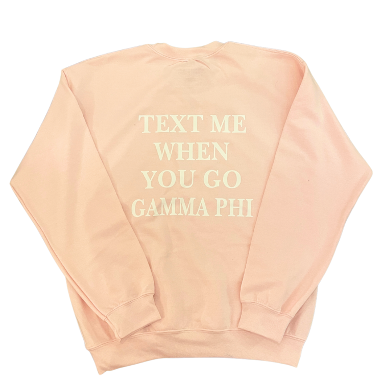 Duo Threads Text Me Crewneck - Gamma Phi Beta