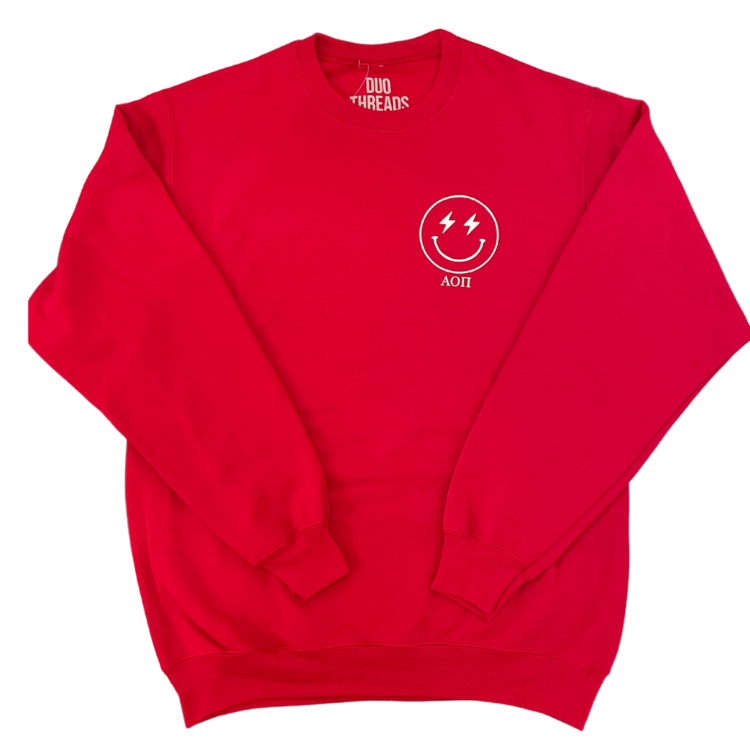 Duo Threads Text Me Crewneck - Alpha Omicron Pi