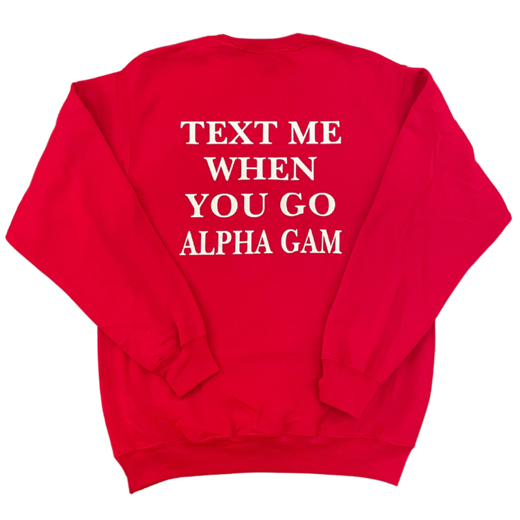 Duo Threads Text Me Crewneck - Alpha Gamma Delta