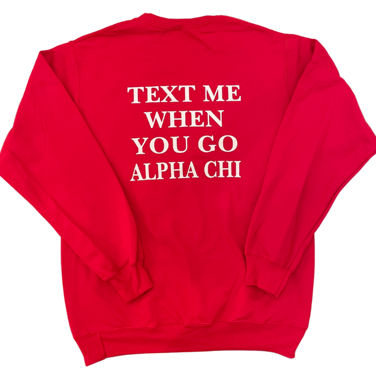 Duo Threads Text Me Crewneck - Alpha Chi Omega