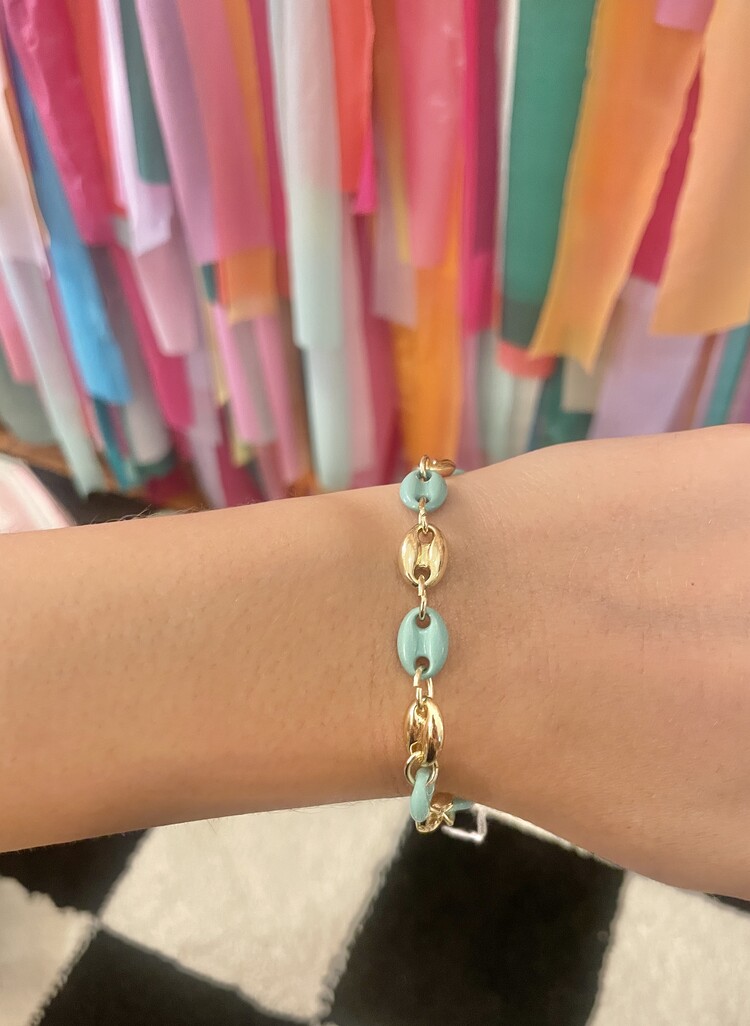 Nikko Blu Dory Chain Bracelet - Teal