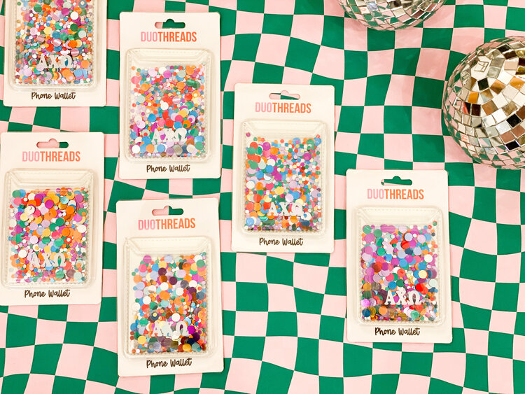 Duo Threads Confetti Phone Wallet - Alpha Chi Omega