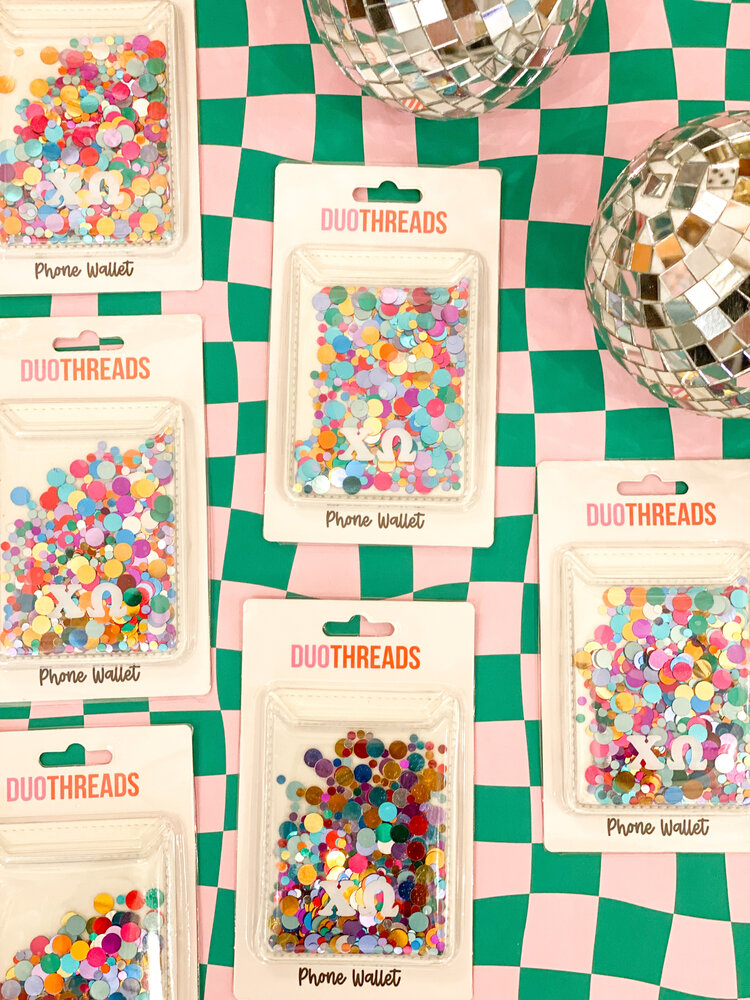 Duo Threads Confetti Phone Wallet - Chi Omega