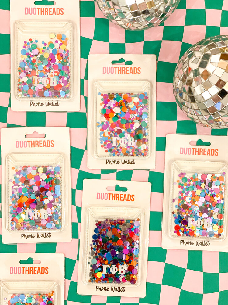 Duo Threads Confetti Phone Wallet - Gamma Phi Beta