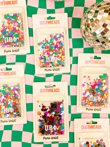 Duo Threads Confetti Phone Wallet - Pi Beta Phi