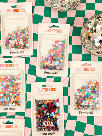 Duo Threads Confetti Phone Wallet - Alpha Gamma Delta
