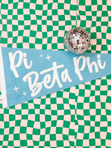 Duo Threads Stardust Pennant Flag - Pi Beta Phi