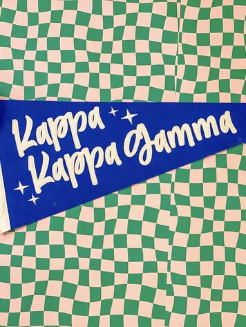 Duo Threads Stardust Pennant Flag - Kappa Kappa Gamma