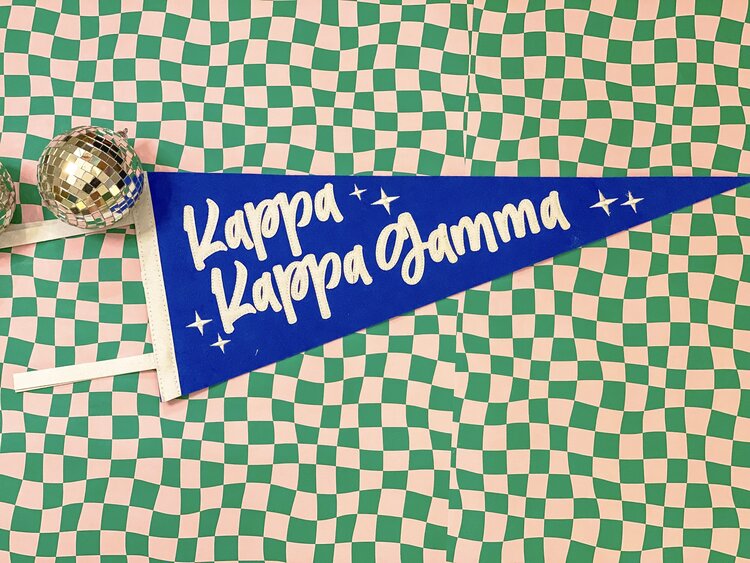 Duo Threads Stardust Pennant Flag - Kappa Kappa Gamma