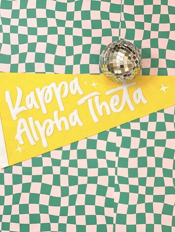 Duo Threads Stardust Pennant Flag - Kappa Alpha Theta