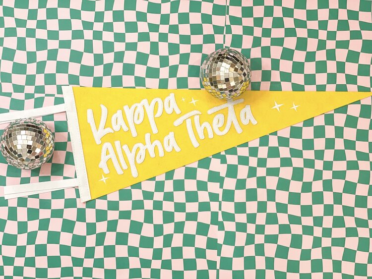 Duo Threads Stardust Pennant Flag - Kappa Alpha Theta