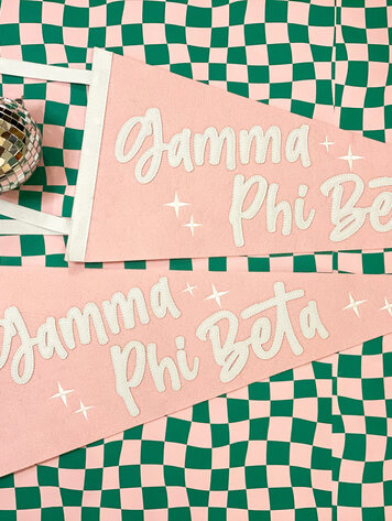 Duo Threads Stardust Pennant Flag - Gamma Phi Beta