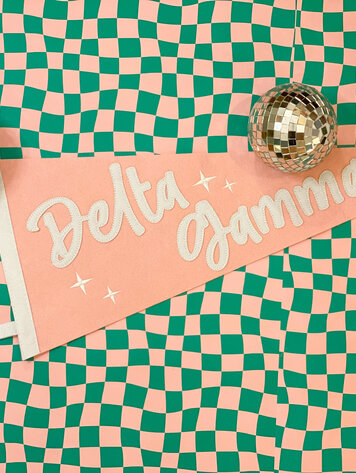 Duo Threads Stardust Pennant Flag - Delta Gamma