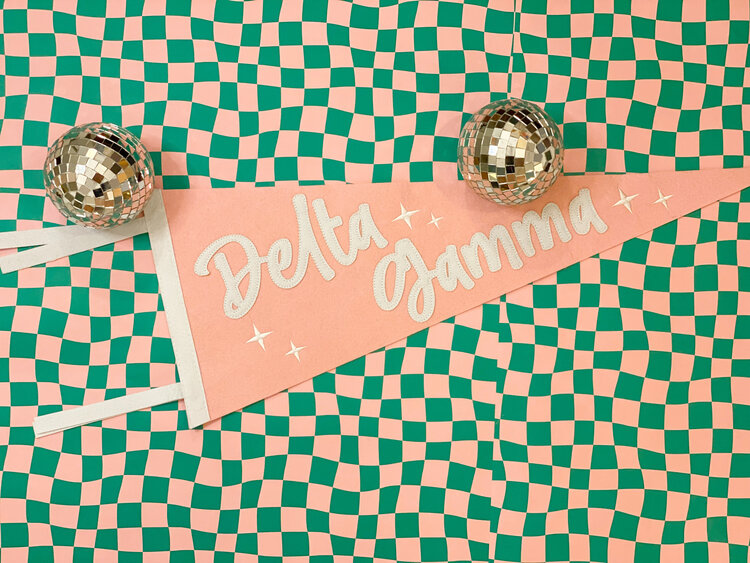 Duo Threads Stardust Pennant Flag - Delta Gamma