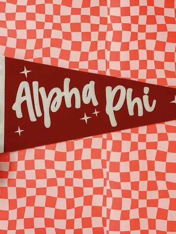 Duo Threads Stardust Pennant Flag - Alpha Phi