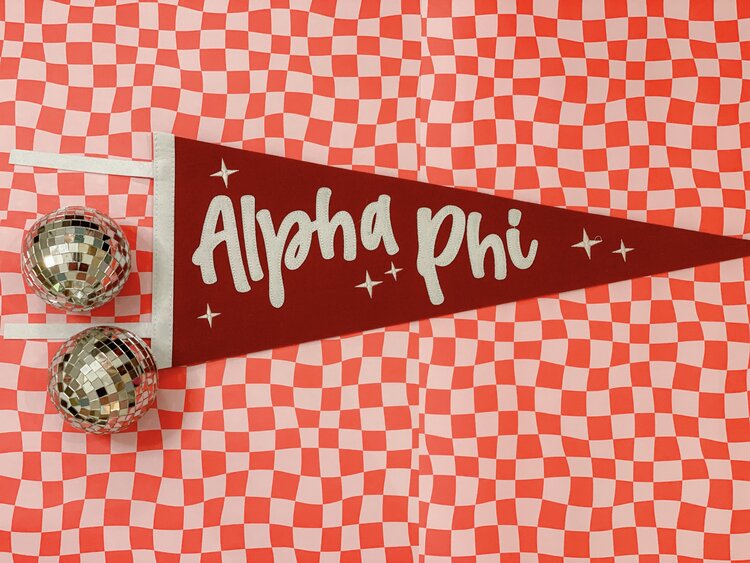 Duo Threads Stardust Pennant Flag - Alpha Phi