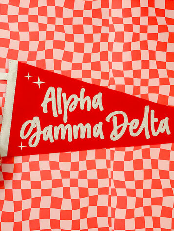 Duo Threads Stardust Pennant Flag - Alpha Gamma Delta