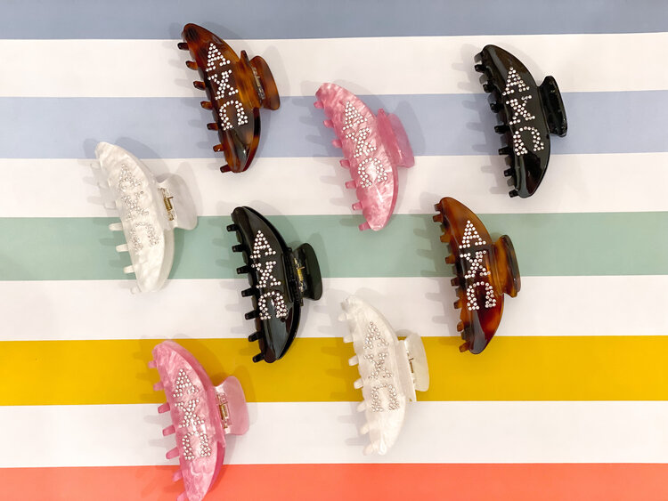 Duo Threads Claw Clip - Alpha Chi Omega