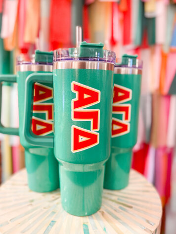 Duo Threads Stella Tumbler 40oz - Alpha Gamma Delta