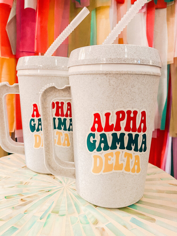 Duo Threads Cool To Be Mega Mug - Alpha Gamma Delta