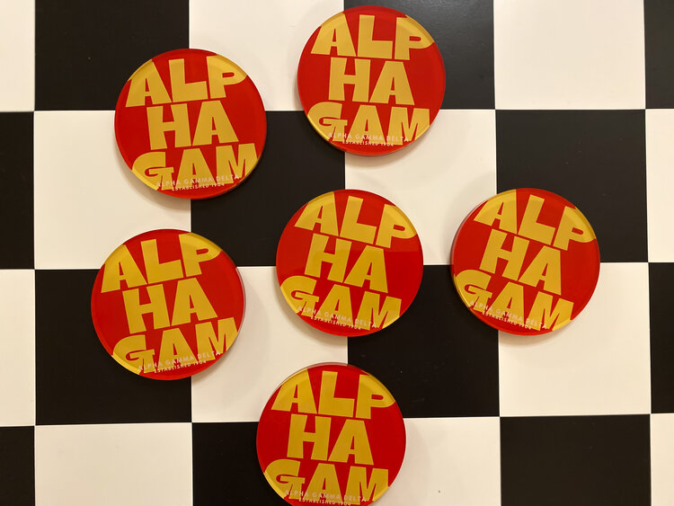 Tart By Taylor Savvy Sorority Coaster - Alpha Gamma Delta