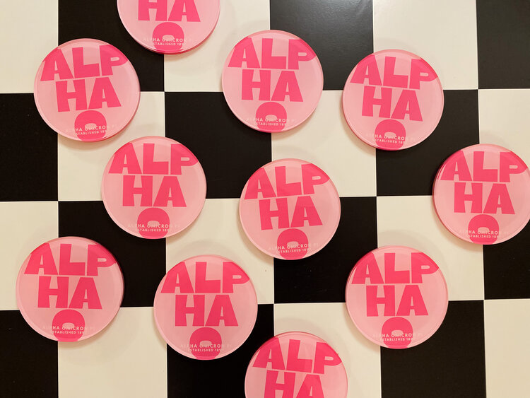 Tart By Taylor Savvy Sorority Coaster - Alpha Omicron Pi